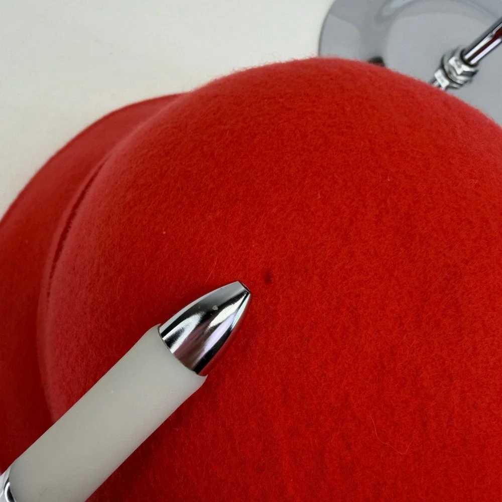 Kate‎ Spade New York Wool Felt 1920s style Cloche Bucket Hat Red Bow